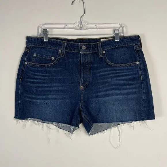 Rag & Bone Dre Low Rise Jean Shorts Size 32 NEW 3.5" Inseam Button Fly Raw Hem - Picture 2 of 9